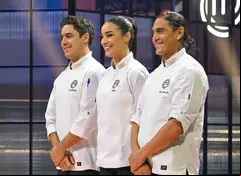 Los tres finalistas de MasterChef México