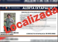 Kathia Melisa Morales Flores, localizada.