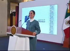 La presidenta Claudia Sheinbaum en su conferencia mañanera