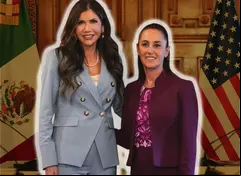 Claudia Sheinbaum y la secretaria de Seguridad Nacional de EEU, Kristi Noem.