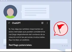 Paso a paso para pedir a ChatGPT que encuentre red flags en una conversación