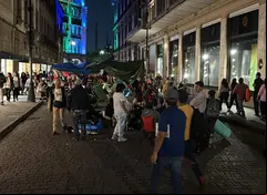 Maestros de la CNTE plantados en calles del Centro Histórico