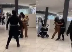 VIDEO: Mujer abandona a su bebé para agarrarse a golpes con otra en centro comercial