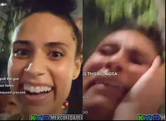 “¡Amo el fascismo!”: Mujer es golpeada en protesta migrante por apoyar las redadas. VIDEO