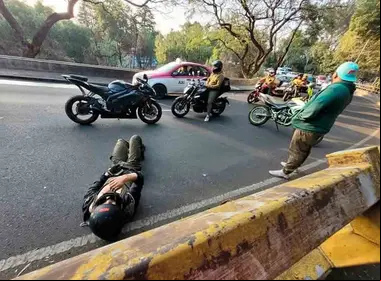 accidente en motocicleta
