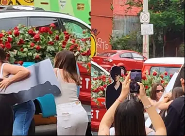 Fans de Gabito Ballesteros se agarran a golpes por figura de Gabito de cartón.