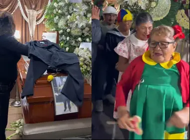 Hacen funeral con temática del Chavo del 8 para rendir homenaje a imitador de Jaimito el Cartero