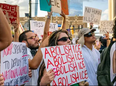 Protesta de migrantes
