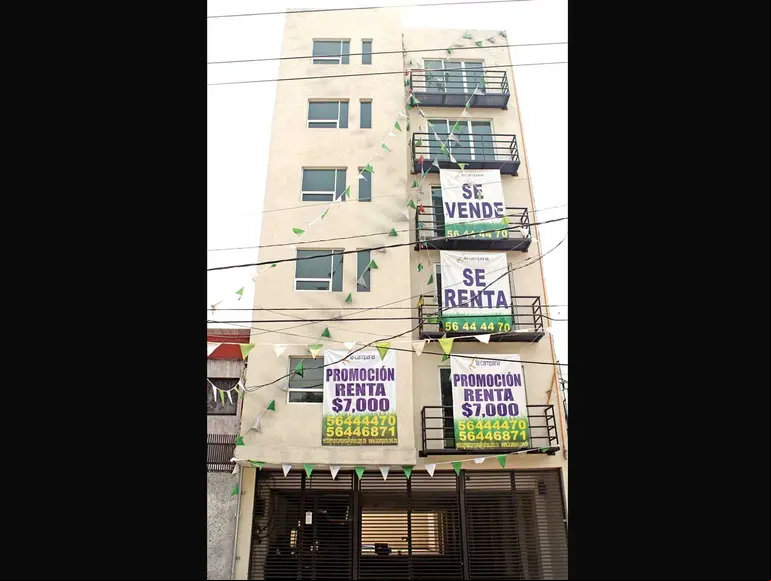 Edificio de departamentos en renta en la CDMX.