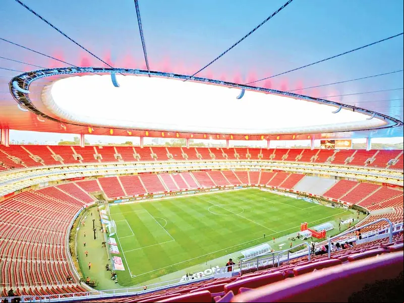 Panorámica del estadio Akron en Guadalajara.