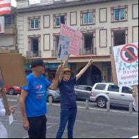 Ciudadanos estadunidenses en las calles de Xalapa, Veracruz