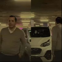 Uno de los 'ratotas' en el estacionamiento de Mitikah